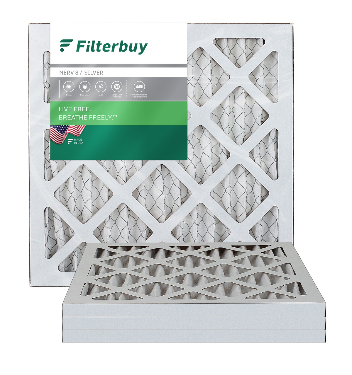 Filterbuy 12x12x1 MERV 8 Air Filter
