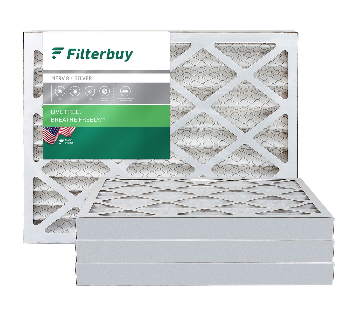Filterbuy 14x25x2 MERV 8 Air Filter