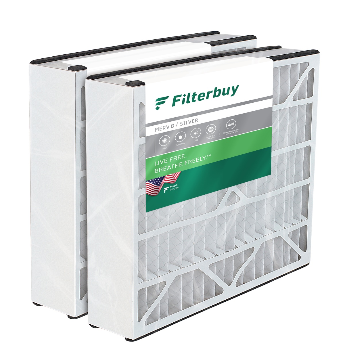 Filterbuy 16x25x3 MERV 8 Air Filter