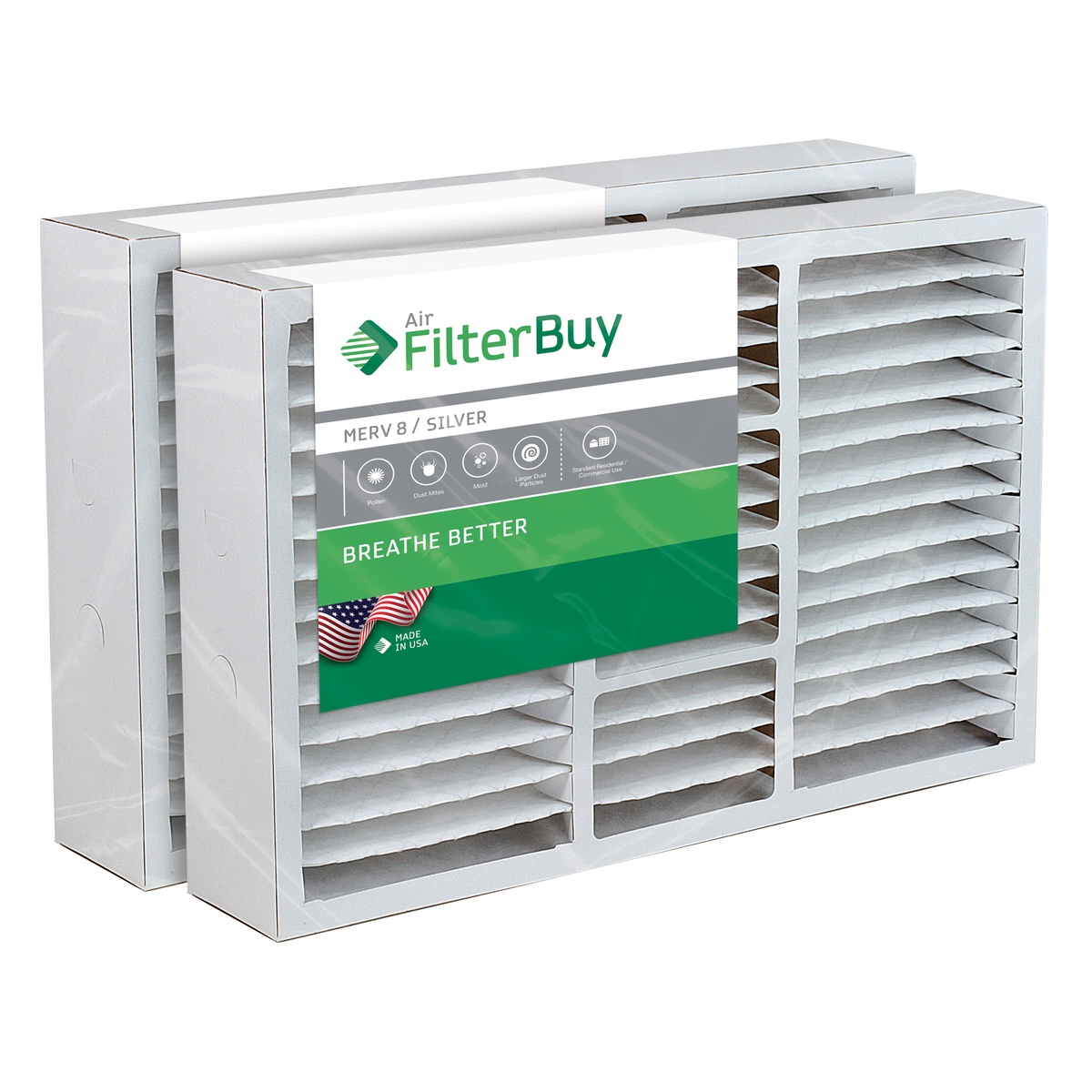 Filterbuy 16x25x5 MERV 8 Air Filter