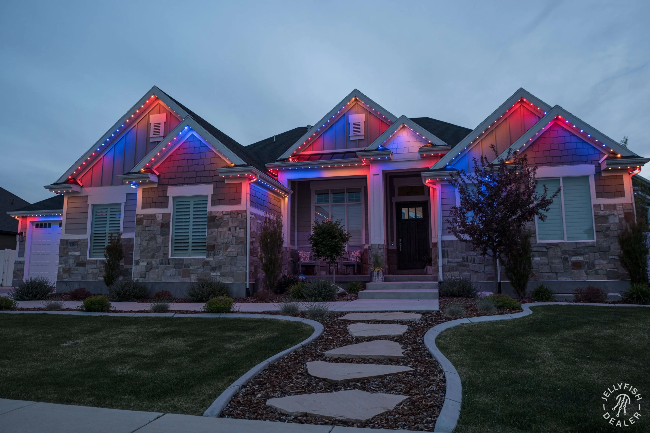 Benefits of Jellyfish Landscape Lighting in Chester County Installation in Winter